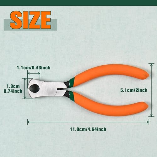 SPEEDWOX 4.5 Inches Mini End Cutting Pliers Jewelry Pliers - color: Orange