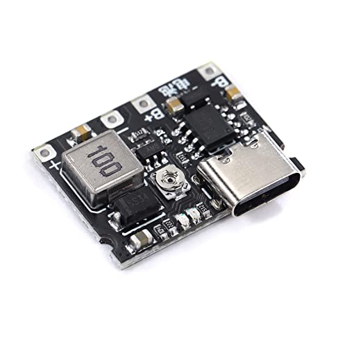 Teyleten Robot 18650 Lithium Li-ion 3.7V 4.2V Battery Charger Board DC-DC Step Up Boost Module TP4056 DIY Kit Parts Type-C 10pcs