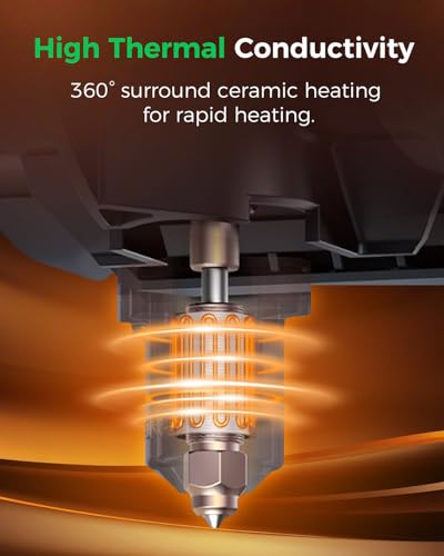 Creality Official K2 SE Ceramic Heating Block Kit, with Quick-swap Nozzle, Supports 300°C High Temperature, All-Metal Integrated Design Extruder Hotend, Replacement Parts for 3D Printer K2 SE Combo - style: For K2 SE
