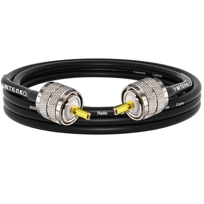 PL259 Jumper Cable 6FT RG58 Coaxial Cable UHF PL-259 Male 50 Ohm - color: 1-Pack PL259 Cable, size: 6ft