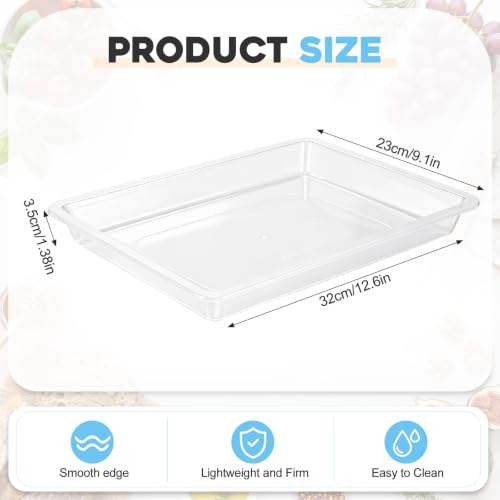 Ziliny 30 Pcs Clear Plastic Art Tray for Classroom, 12.6 x 9.1 x 1 Inch - color: Clear