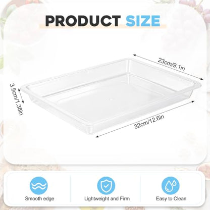 Ziliny 30 Pcs Clear Plastic Art Tray for Classroom, 12.6 x 9.1 x 1 Inch - color: Clear