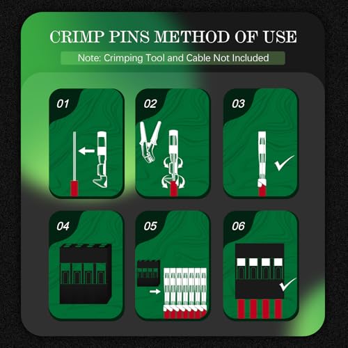 50 Sets / 450 Pieces for Dupont 2.54mm 4Pin Black Female Connector - size: 4-Pin Female, style: Black-Double Row