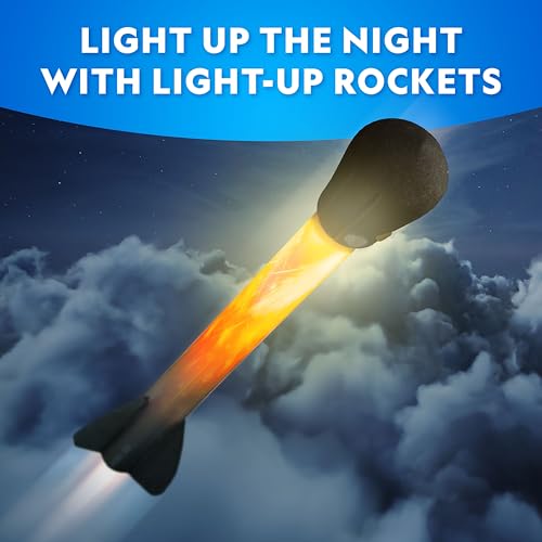 National Geographic LED Air Rocket Launcher Toy for Kids Ages 8-12 - style: Light-Up Air Rockets