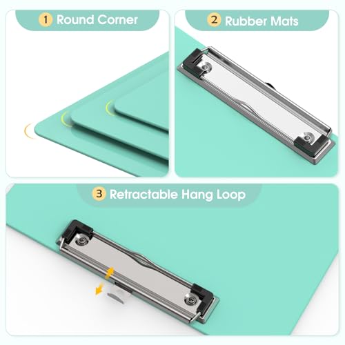Plastic Clipboards, Teal 8.5x11 Clip Board - color: Teal