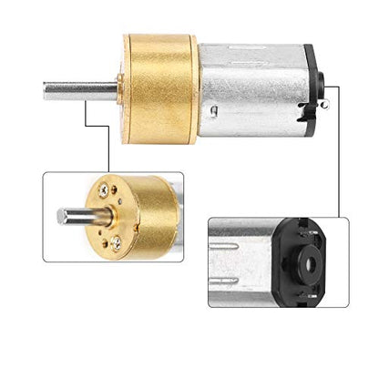 N20 DC Gear Motor 6V 600RPM 14mm D Shaft 2PCS