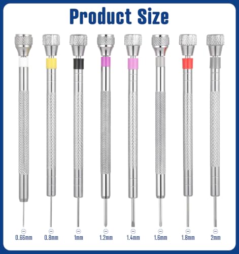 8-Piece Watch Screwdriver, Jewelers Screwdriver Set Alloy Steel Flathead Precision Screwdrivers for Watch Repair, Eyeglasses, Electronics, Jewelry Work