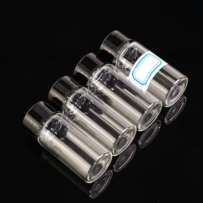 10ml Clear Glass Vials with Screw Caps 20PCS - style: 10ml-20pcs