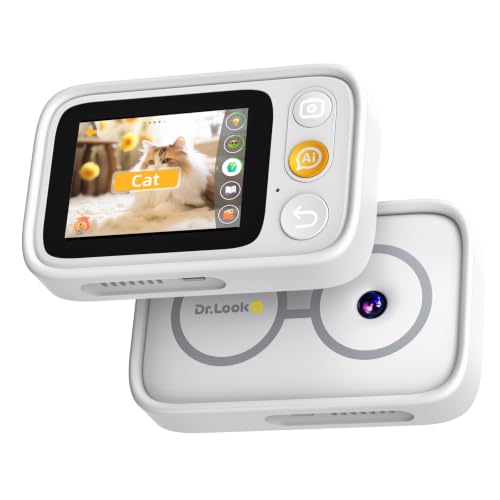 Kids Learning Camera for Ages 3-12, Multi-Language Toy with Recognition - color: White