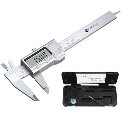 Neoteck 4 inch/100mm Digital Caliper, Stainless Steel Metal Mini Caliper