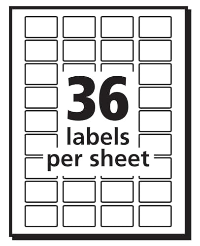 Avery Removable Labels, 1/2" x 3/4", White, 6 Count for 6,048 Total (45418) (Pack of 3) - size: 1/2 x 3/4 inches (Pack of 3)