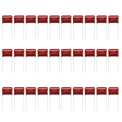 MECCANIXITY 30 Pcs Metallized Polypropylene Film Capacitors 334J 0.33UF - size: 334J 0.33UF