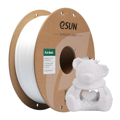 eSUN PLA Basic Filament 1.75mm, 1KG Spool (2.2 LBS),White - color: 1.white, size: 1KG