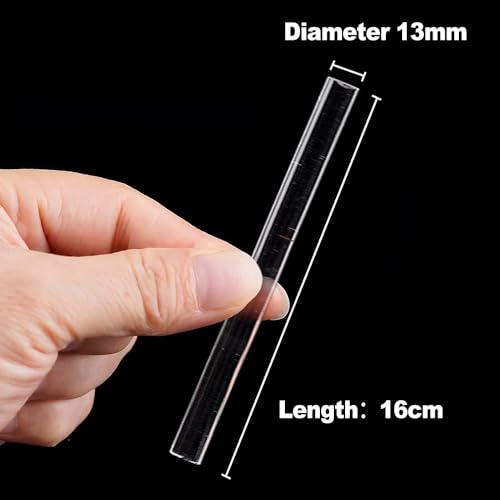 CoguZed 4 Pieces Acrylic Rods, Clear Acrylic Sticks, 6.3 x 0.5 Inch, DIY Crafts, Ylinder Rods