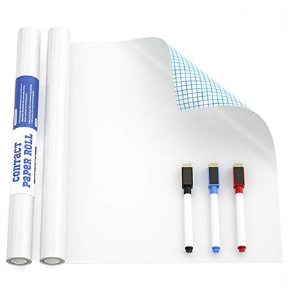 Nicpro Dry Erase Whiteboard Sticker Wall Decor 17.7" X 78.7"(6.5 ft) Paper