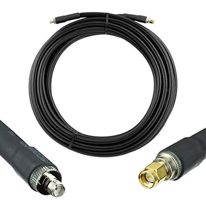 Bolton400 Coaxial Cable 30ft Black, SMA Male to SMA Female - size: 30ft Black SMA-Male to SMA-Female