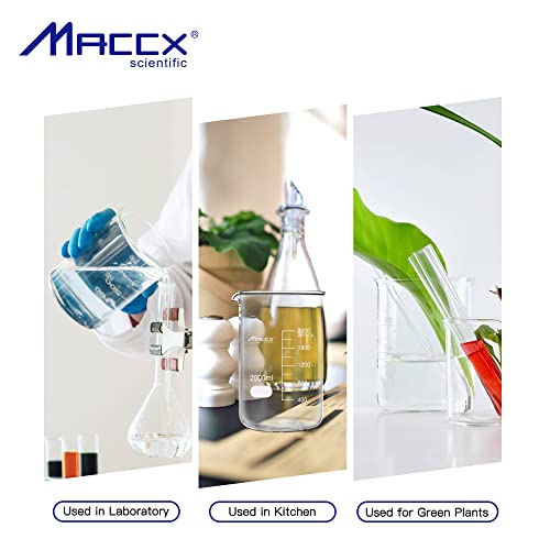 1.7oz(50ml) Sturdy Glass Beaker, 3.3 Borosilicate Griffin Low Form with Printed Graduation, Pack of 12, BKL050-012 - style: Vol.50ml, Pack of 12