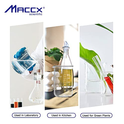 1.7oz(50ml) Sturdy Glass Beaker, 3.3 Borosilicate Griffin Low Form with Printed Graduation, Pack of 12, BKL050-012 - style: Vol.50ml, Pack of 12