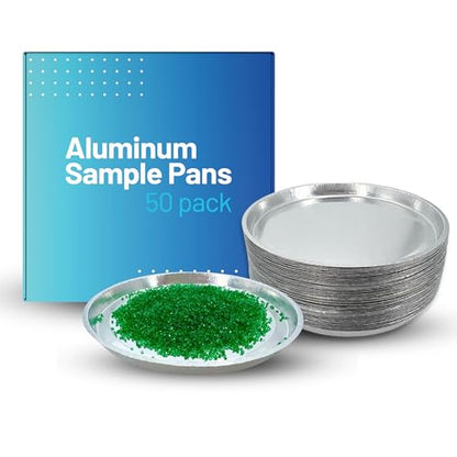 Aluminum Sample Pans for Moisture Analyzer, 90mm Disposable Dish, 50 Pack