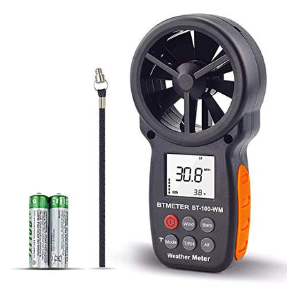 BTMETER BT-100WM Handheld Anemometer, Wind Speed Meter, Digital Barometer - color: BT-100WM Anemometer