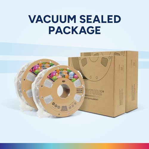 OVERTURE 2KG Bundle Easy PLA 1.75mm, Easy to Print 3D Printer Filament - color: Easy White*2