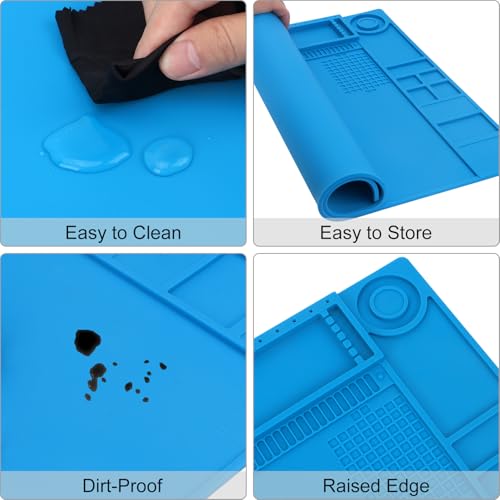 STREBITO Soldering Mat Large, Up to 932°F Heat Resistant 21.7"x15.8''