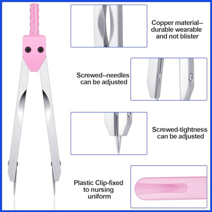 2 Pack Ekg Caliper Ruler Set Medical Measuring Tool Set, Pink and Blue - color: Pink and Blue