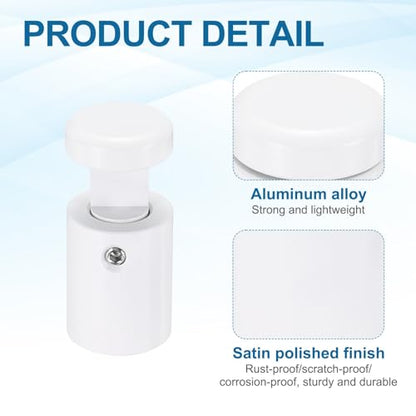 MECCANIXITY 8pcs Side Clamp Standoffs, 3/4" x 1" White Aluminum - color: White, size: 3/4" x 1"