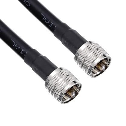 uxcell UHF Male PL-259 to UHF Male PL-259 Low Loss RG213 Coax Jumper Cable 23M/75Ft - size: 75 Feet