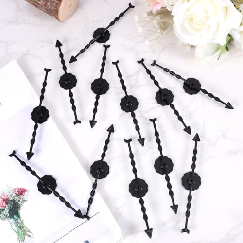 12pcs Arrow Game Spinners, 5.12in Black Plastic Spinner Game Pointer Set for Classroom Board Game Spinners for Party DIY Projects Activities