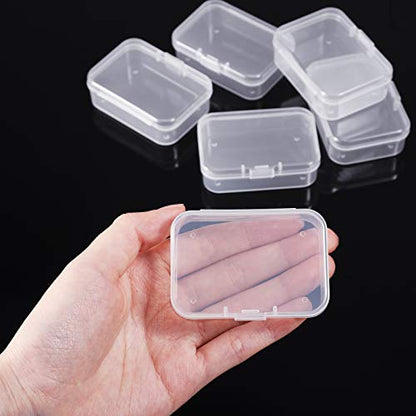 Jetec 18 Pieces Small Clear Plastic Storage Box, 2.5 x 1.7 x 0.8 Inch - size: 2.5 x 1.7 x 0.8 Inch