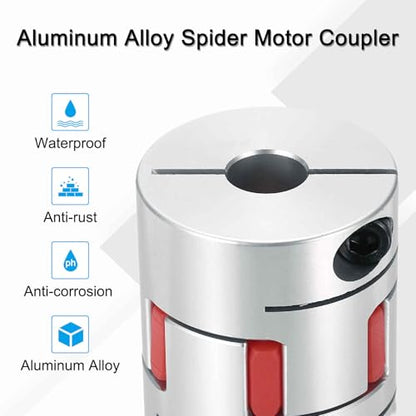 MECCANIXITY Aluminum Shaft Coupling 9mm to 12mm Flexible Spider Coupling L50mm x D40mm Coupler Jaw Spider Shaft Joint Connector for 3D Printers DIY Encoder CNC Router Milling Machine - size: D40mm Fit 9mm to 12mm