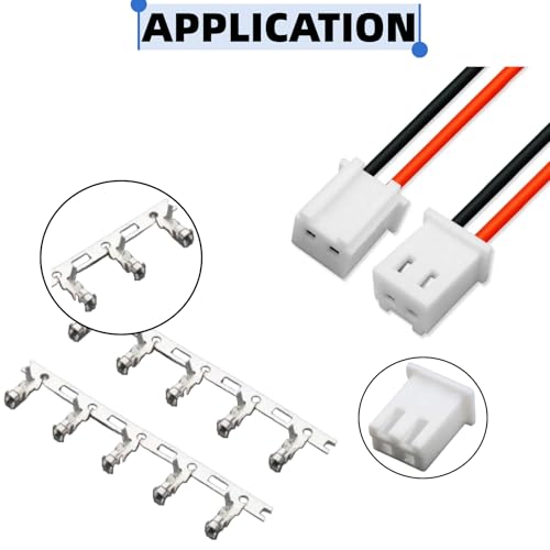 630PCS JST XH Connector Kit XH2.54mm Adapter Cable Terminal Connectors Set with 2.54 mm Pitch 2 3 4 5 6Pin Female Housing and Male Plug - style: XH2.54mm-630PCS