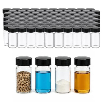 20mL Glass Storage Vial, 24mm Screw Cap with PE Liner, 100-Pack - size: 20ml