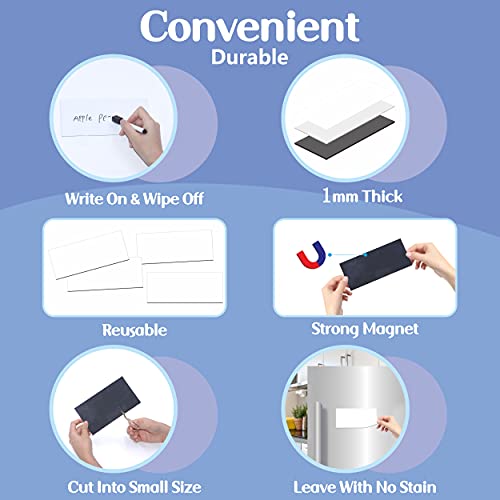 28-Pack Magnetic Dry Erase Labels, Writable Flexible Magnetic Labels for Refrigerator, Multipurpose for Office, Education and Home Use (Each Measures 6” x 4”) - size: 6” x 4”