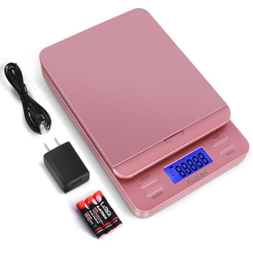 Fuzion Shipping Scale, 86lb x 0.1oz Digital Postage Scale for Packages - color: Rose Gold