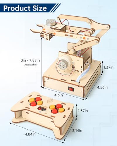 Robot Arm Kits, Robotics for Kids Ages 8-12 14-16 STEM Toys, DIY Science Experiment Engineering Building Circuits Projects, Birthday Gifts for 9 10 11 13 14 15 16+ Year Old Boys Girls Teens Adults