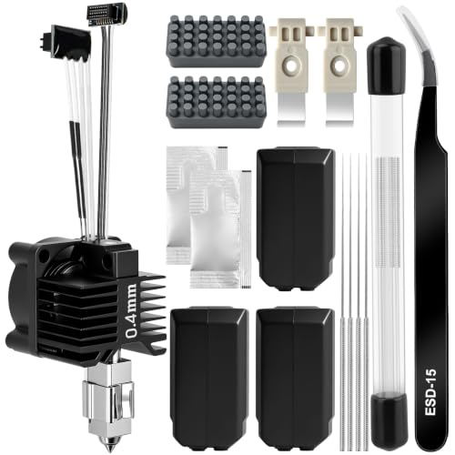 0.4MM Hotend Kit for Bambu Lab P1S/P1P, Integration P1S Hotend with Fan, High Speed Printing P1S Extruder Heating Block P1S Hot End and Filament Cutter Blade for Bambu Lab P1 Series 3D Printers - size: P1S Hotend Kit-13