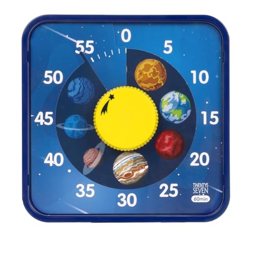 TWENTY5 SEVEN 7.5-Inch Visual Timer, Battery-Free 60-Minute Countdown Clock - color: Galaxy