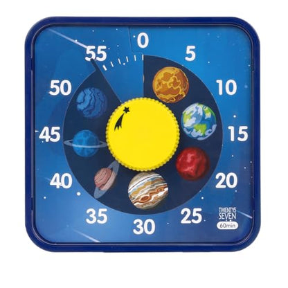 TWENTY5 SEVEN 7.5-Inch Visual Timer, Battery-Free 60-Minute Countdown Clock - color: Galaxy