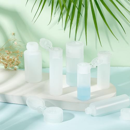 BENECREAT 10Pcs 12ml/18ml/30ml Travel Bottles Plastic Toiletry Bottles Flip Cap Squeeze Sample Bottle Containers for Makeup Lotion Emulsion Foundation Shampoo Packing - size: 0.4 Ounces