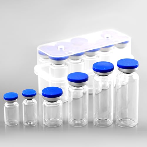 2ml Sealed Sterile Glass Empty Vials for Injection, 10 Pack - size: 2ml