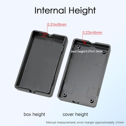 Project Box 8 Pieces Electrical Box Small Junction Box ABS Plastic Enclosure Power Electronic Case Black 2.36" x 1.42" x 0.67"(60 x 36 x 17mm) - color: Black, size: 2.36" x 1.42" x 0.67"