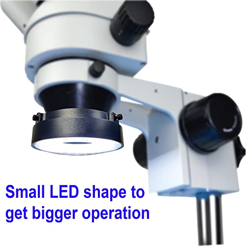 Microscope LED Ring Light Illuminator, USB 5V 144 LED Color Temperature Adjustable, 4 Zone RGB, Focus Lamp for Monocular Binocular Trinocular Stereo Microscope Vision Scientific - color: 144 LED 4 Zone