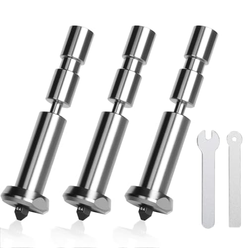 3PCS Kobra 3 Max Combo Hardened Steel Nozzle,High Flow&High Speed Quick-Swap 0.4mm Print Head Extruder Hot End Kit Compatible with Anycubic Kobra 3 Max/Kobra 3 Max Combo 3D Printers