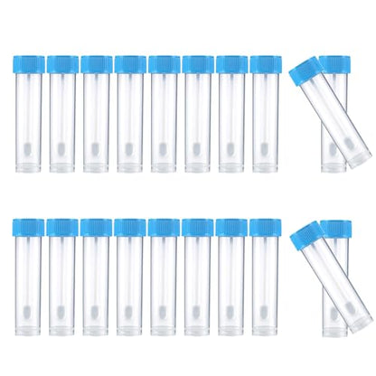 Stool Sample Collection Kit,25-30ml Screw Top Sample Jar with Spoon ﻿ - color: LIGHT BLUE