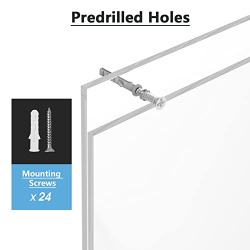 MaxGear Acrylic Wall Mount Sign Holder, 8.5 x 11 Vertical, 24 Pack - size: 8.5"x11"-24Pack