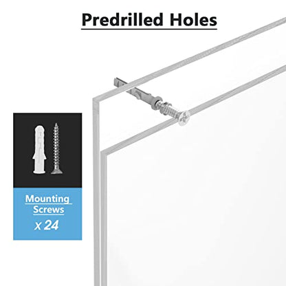 MaxGear Acrylic Wall Mount Sign Holder, 8.5 x 11 Vertical, 12 Pack - size: 8.5"x11"-12Pack