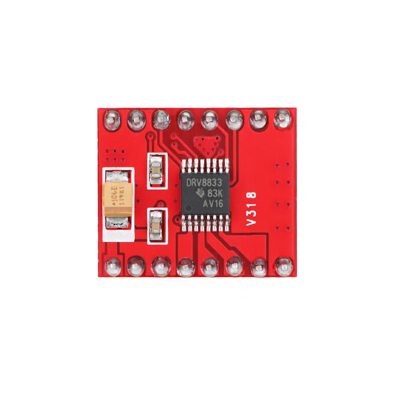 5Pcs DRV8833 Dual H-Bridge DC Motor Driver Module Compatible with TB6612FNG Low Voltage Red PCB 2-Way Drive Board