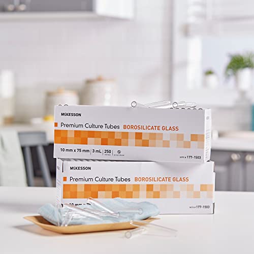 McKesson Glass Culture Tubes, 3 mL, 250 ct